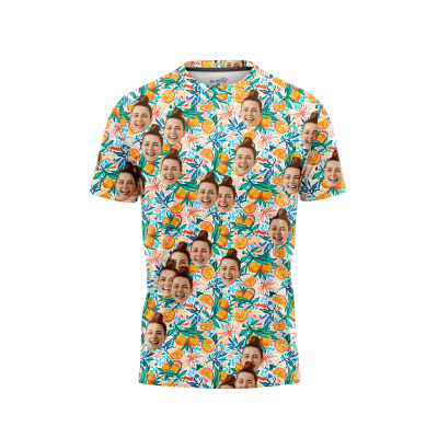 Orange Pastel Men’s Face It T-Shirt