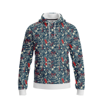 Blue Holly Leaves & Berries Hoodie