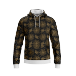 Golden Holly Leaves Hoodie