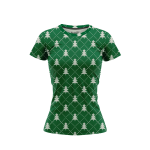 Knitted Green Xmas Trees Women’s T-Shirt