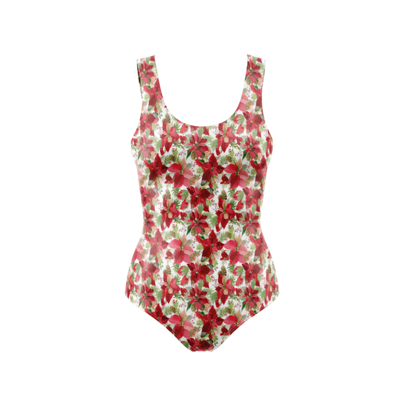 Poinsettia Flowers BodysuitFront 36