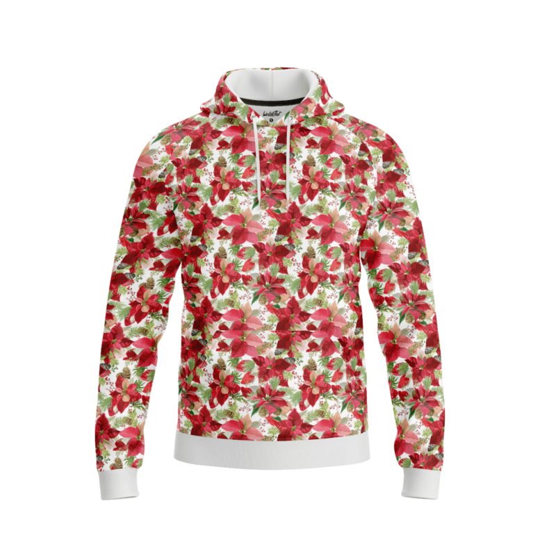 Poinsettia Flowers HoodieFront 36