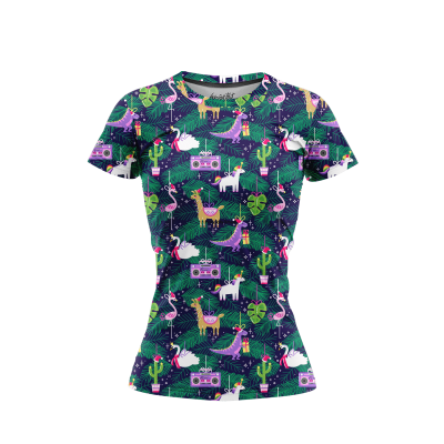 Purple Dino Xmas Women’s T-Shirt