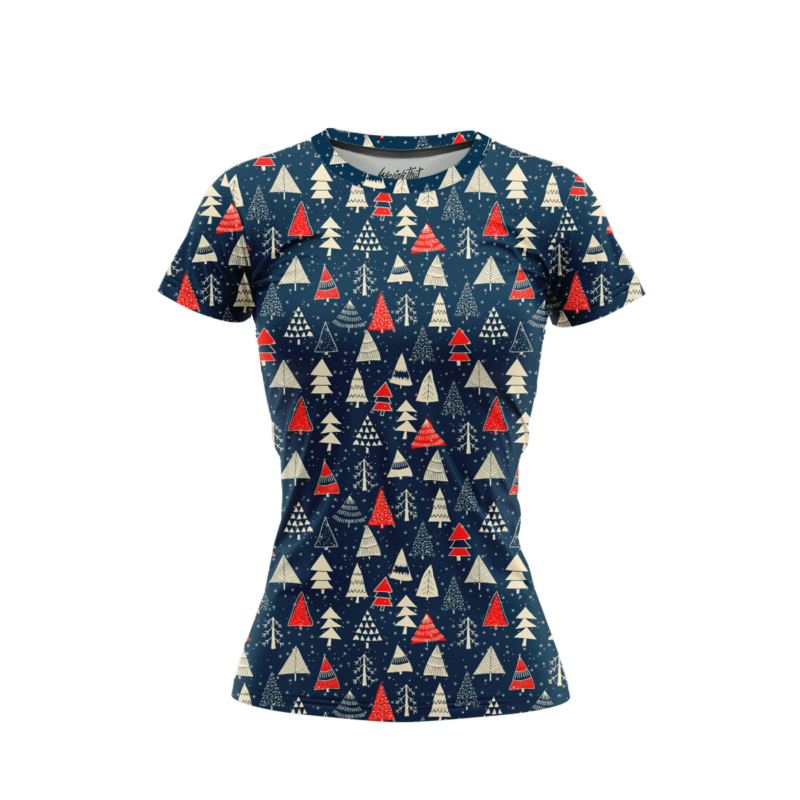 Red Blue Xmas Trees WomenFront 39