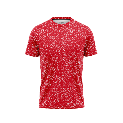 Snowflakes over Red Men’s T-Shirt