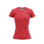 Snowflakes over Red Women’s T-Shirt