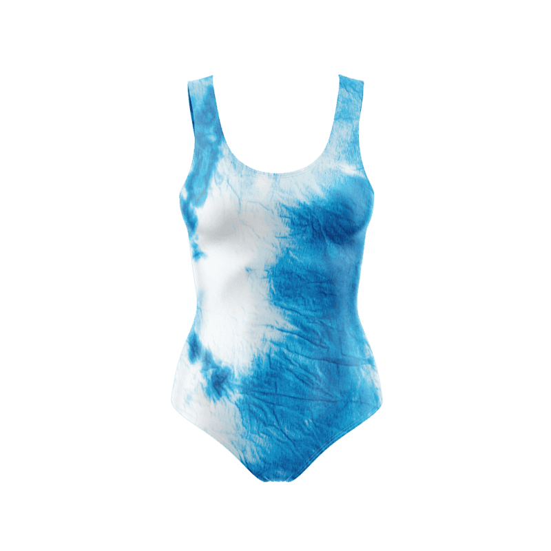 Blue Tie Dye BodysuitFront