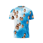 Blue Tie Dye Men’s Face It T-Shirt