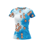 Blue Tie Dye Women’s Face It T-Shirt