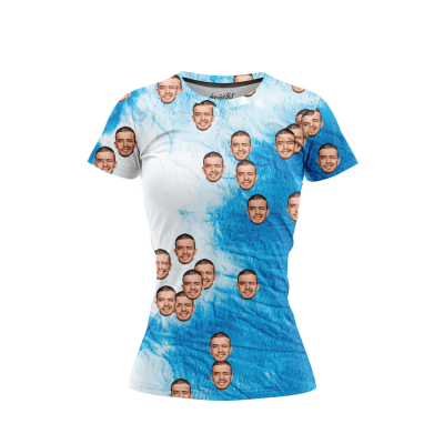 Blue Tie Dye Women’s Face It T-Shirt