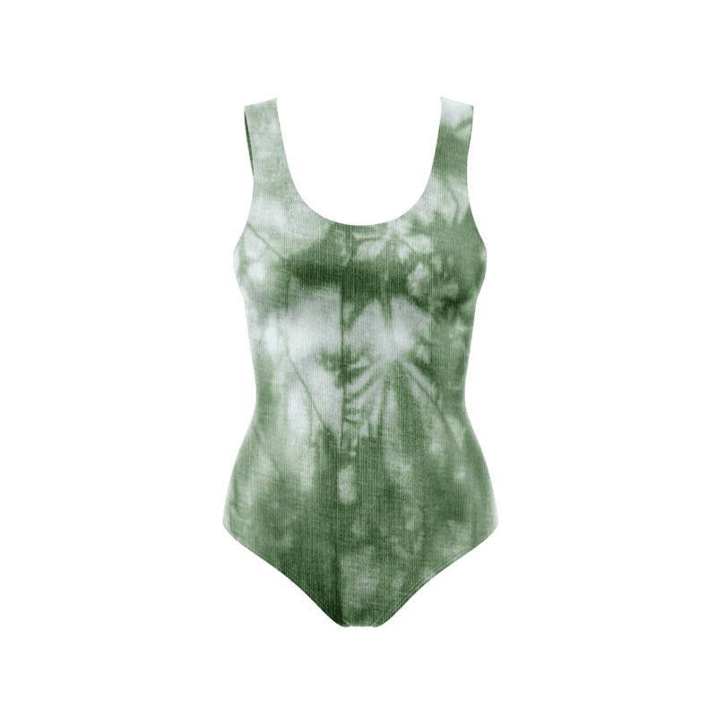 Green Tie Dye BodysuitFront