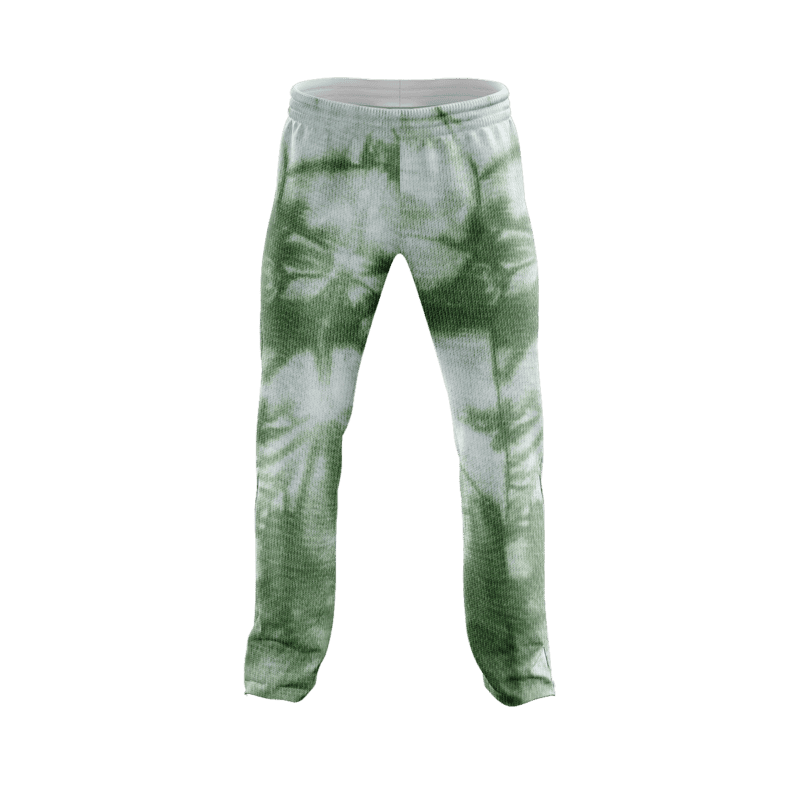 Green Tie Dye PajamaPantsFront