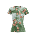 Green Tie Dye Women’s Face It T-Shirt