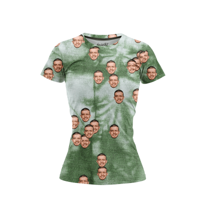 Green Tie Dye Women’s Face It T-Shirt