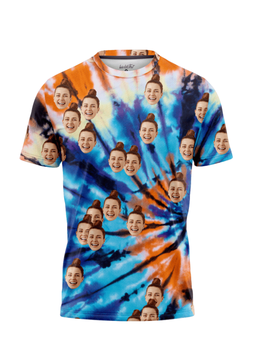 Mardi Gras Tie Dye Men’s Face It T-Shirt