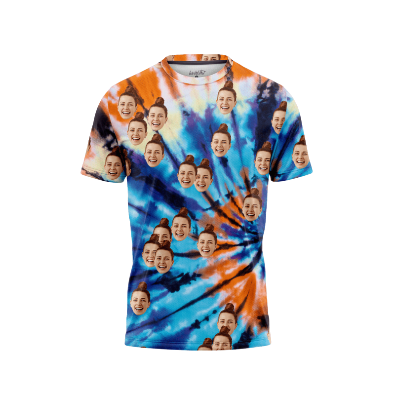 Mardi Gras Tie Dye Men’s Face It T-Shirt