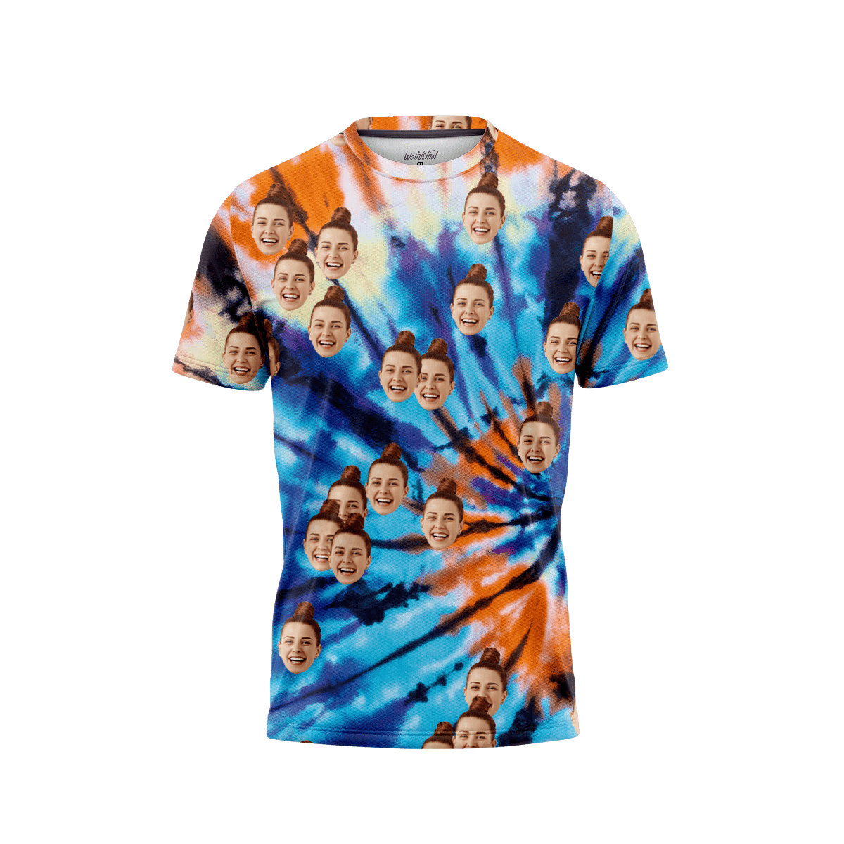 Mardi Gras Tie Dye Men’s Face It T-Shirt