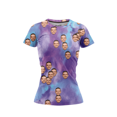 Purple Tie Dye Women’s Face It T-Shirt