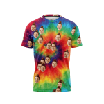 Rainbow Tie Dye Men’s Face It T-Shirt