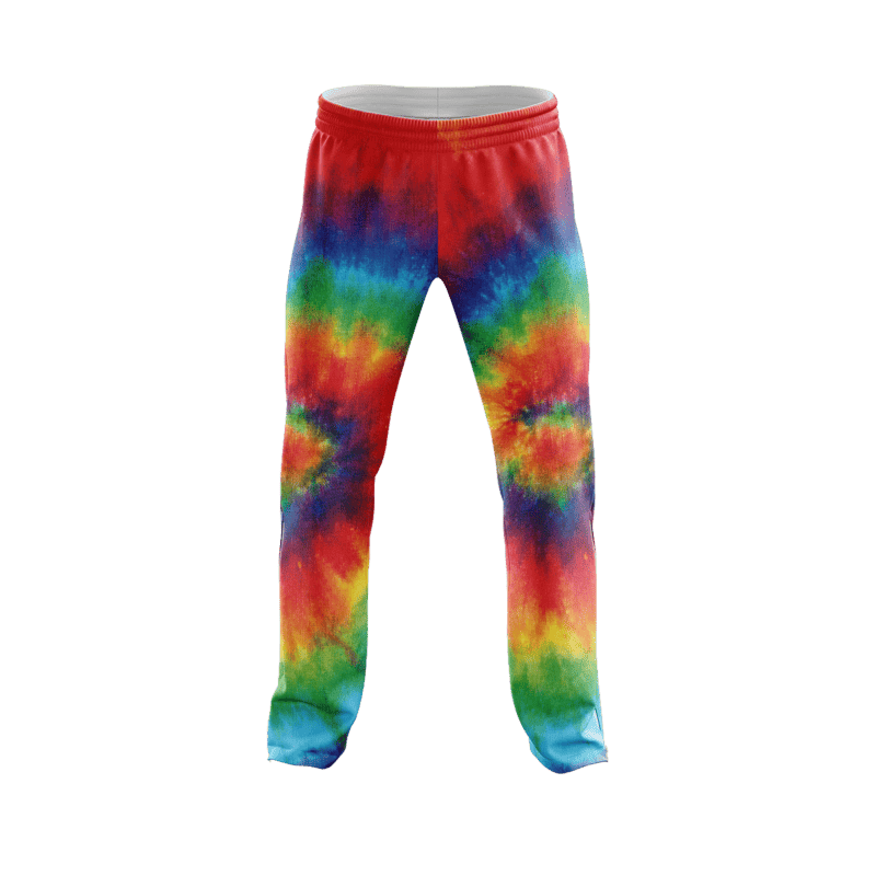 Rainbow Tie Dye PajamaPantsFront