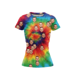 Rainbow Tie Dye Women’s Face It T-Shirt