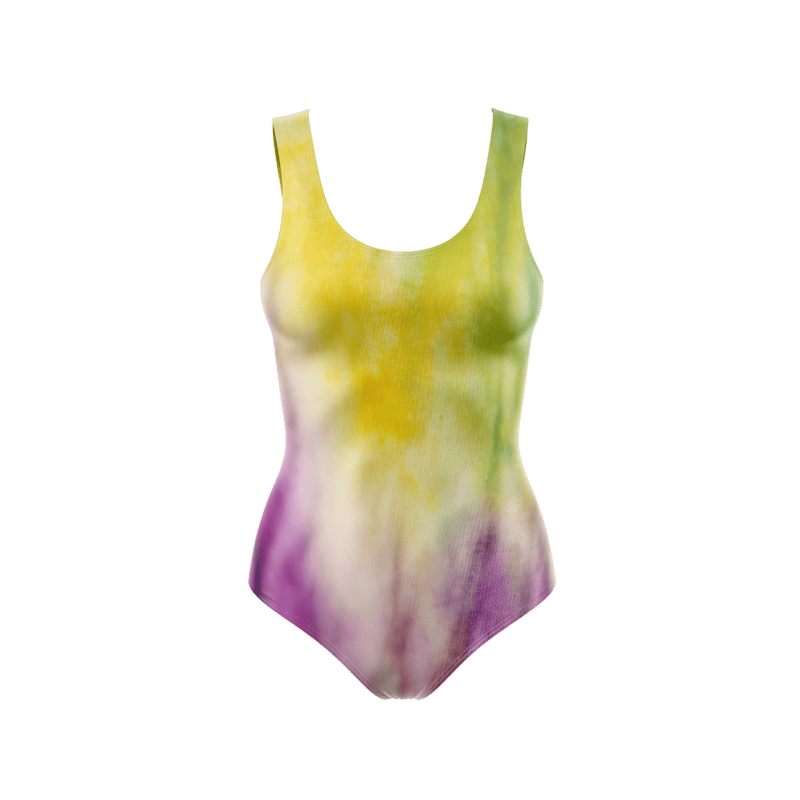 Yellow Tie Dye BodysuitFront