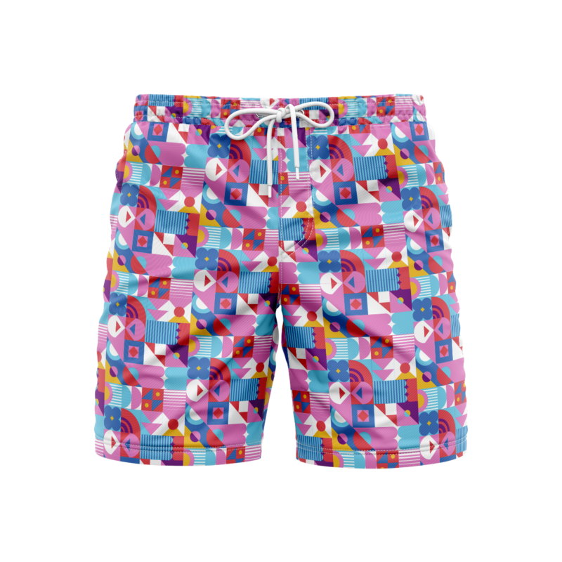 Geometric Chromatics SwimshortsFront