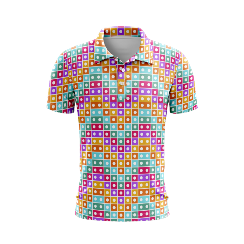 Geometric Convergence PoloShirtMenFront