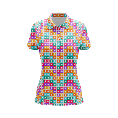 Geometric Convergence Women’s Polo Shirt