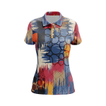 Geometric Flourish Women’s Polo Shirt