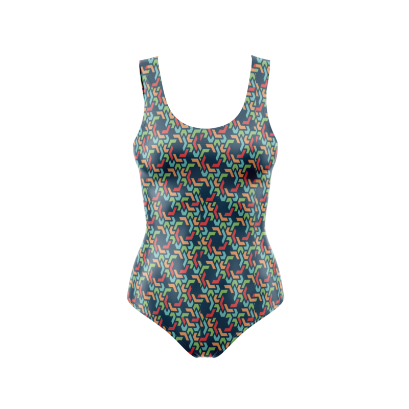 Geometric Fusion Angular BodysuitFront