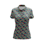 Geometric Fusion Women’s Polo Shirt