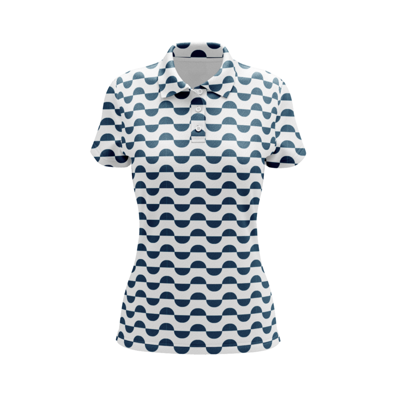 Geometric Opulence PoloShirtWomenFront