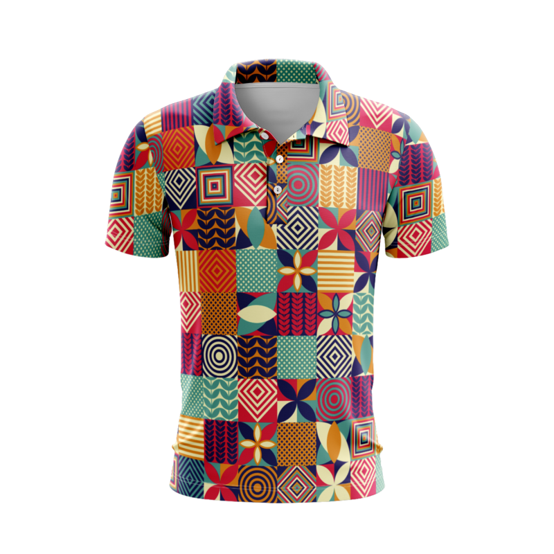 Geometric Paradox PoloShirtMenFront