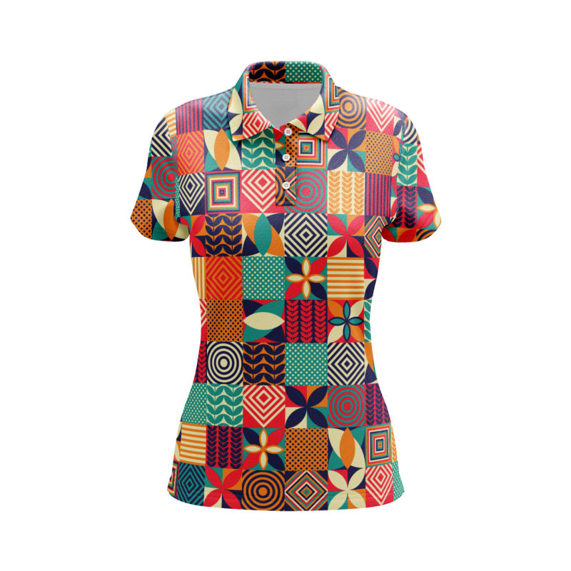 Geometric Paradox PoloShirtWomenFront