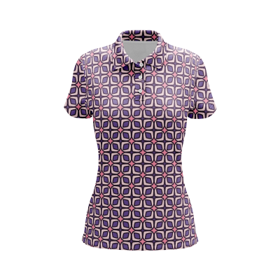 Geometric Serenade Women’s Polo Shirt