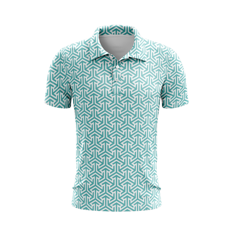 Geometric Vortex PoloShirtMenFront