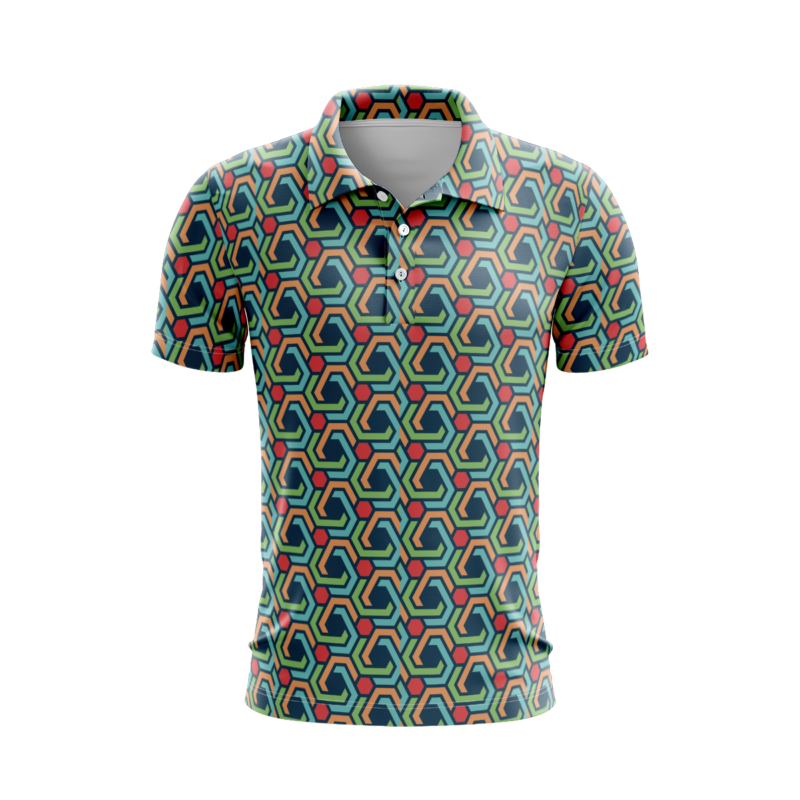 Polygonal Perfection PoloShirtMenFront