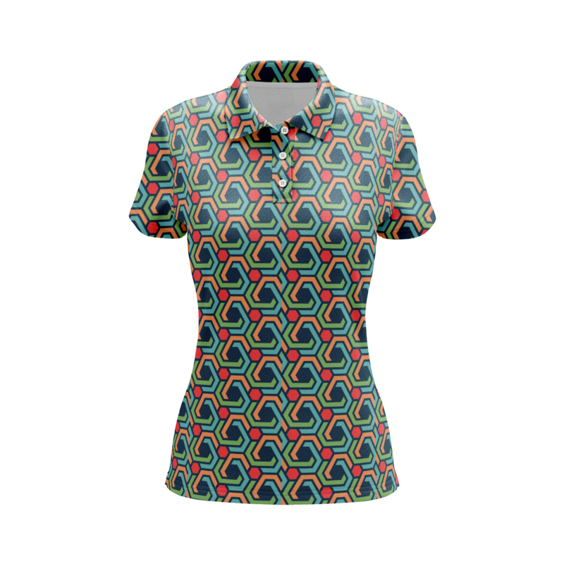 Polygonal Perfection PoloShirtWomenFront