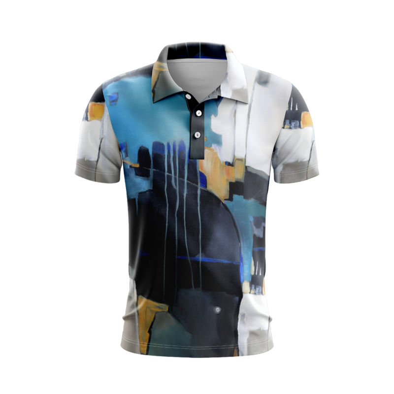 Abstract Aquatics PoloShirtMenFront