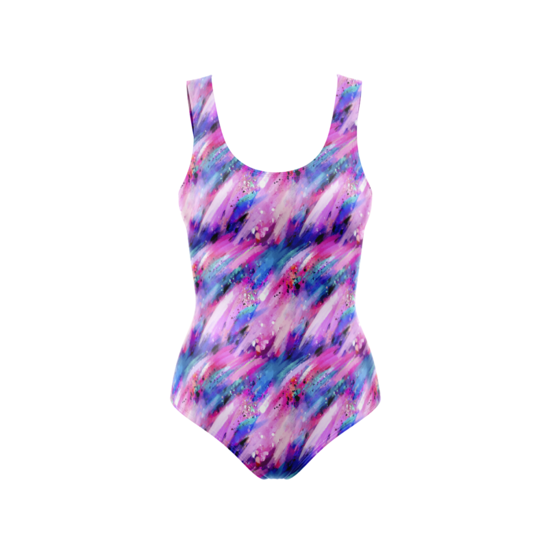 Abstract Watercolor Flair BodysuitFront