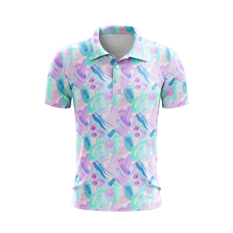 Aqua Blush PoloShirtMenFront