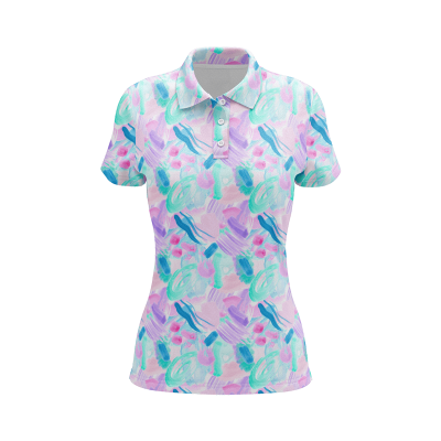 Aqua Blush Women’s Polo Shirt