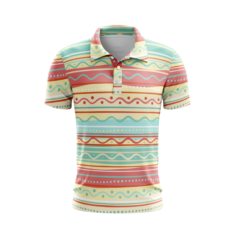 Blended Brushwork PoloShirtMenFront