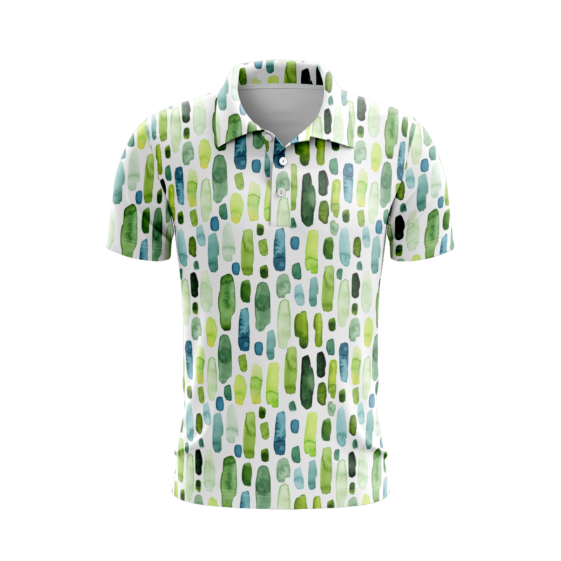 Chromatic Watercolor PoloShirtMenFront