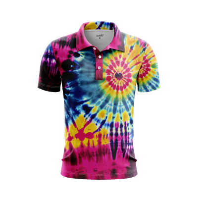Colorful Tie-Dye Creations Men’s Polo Shirt