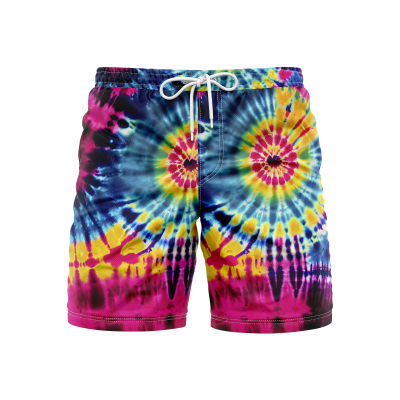Colorful Tie-Dye Creations Swim Trunks