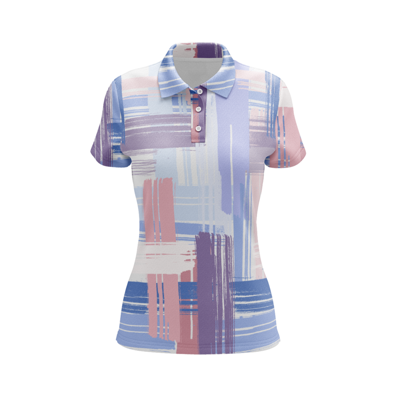 Delicate Watercolors PoloShirtWomenFront