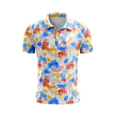 Dreamy Watercolor Men’s Polo Shirt