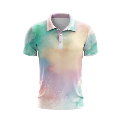 Dreamy Watercolor Tales Men’s Polo Shirt
